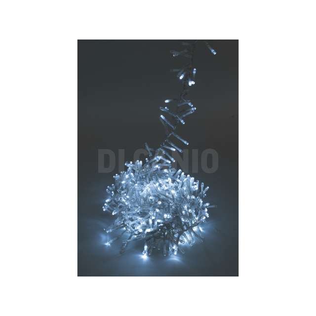 300 led flash bianco freddo mt.15+5 cavo trasparente trasf.x est - Principale