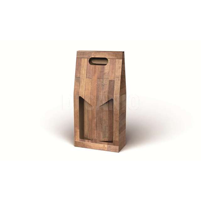 Scatola cartone vino 2 posto con finestra cm.18x9x38 - Principale