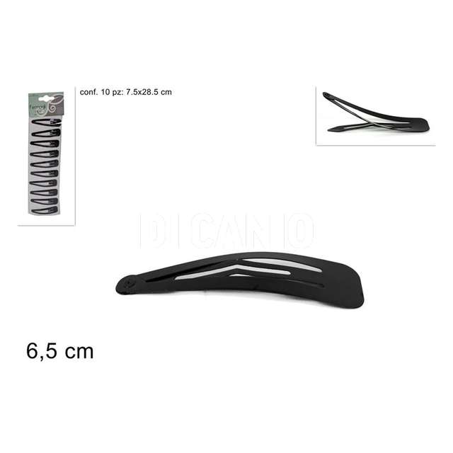Fermagli capelli set 10pz neri art. - Principale