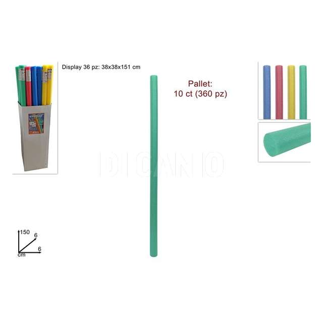 Tubo spugna piscina pieno 5 colori in display - Principale