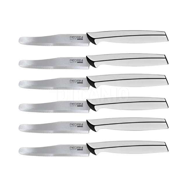 Coltelli da tavola grigi set 6pz linea master pedrini - Principale
