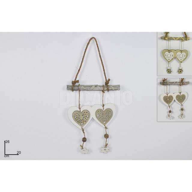 Appendino cuore legno c_fiorellini 2 ass. d.e. - Principale