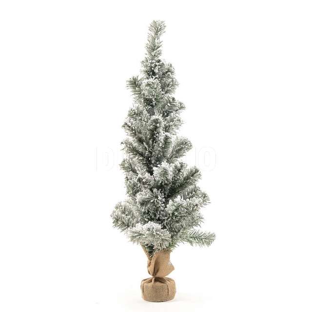 Albero con base in yuta innevato cm.43x43 h.90 - Principale