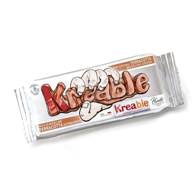 Pasta da modellare kreable 500 gr. terracotta - Principale
