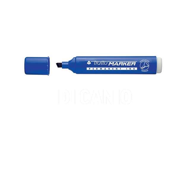 Tratto marker p.scalpello blu fila - Principale