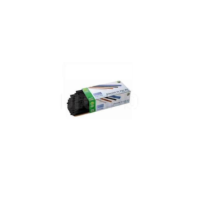 Conf. 50pz dorsini in pvc 15mm nero lebez.-875-n- - Principale