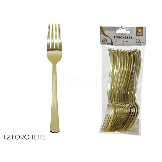 Set 12 forchette oro - Principale