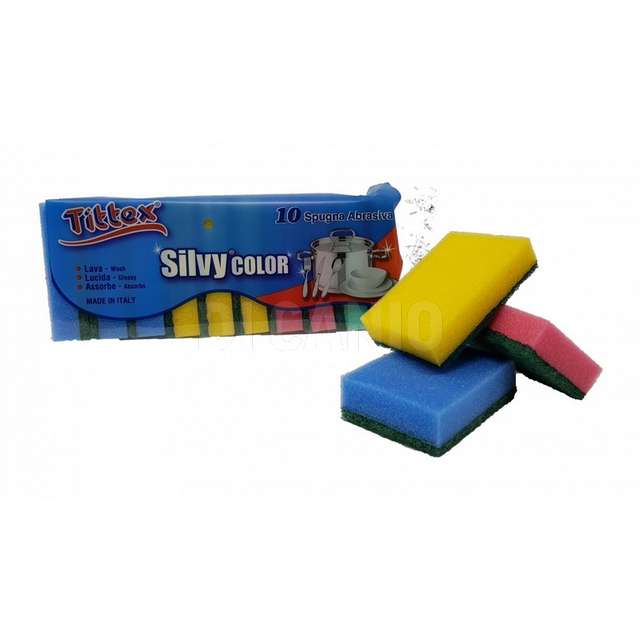 Set 10 spugne colorate silvy tittex - Principale