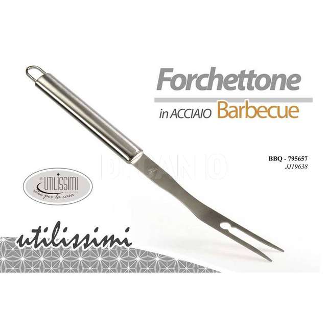 Forchettone barbecue in acciaio blister - Principale