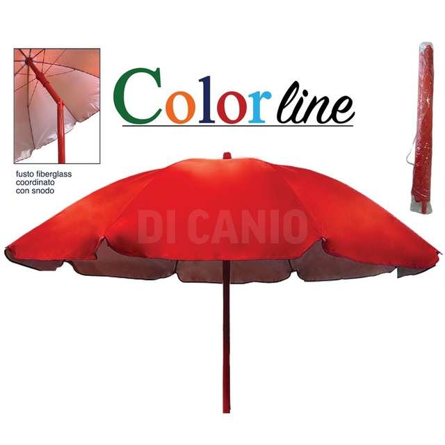 Ombrellone matching 180 acciaio colorato 8 stecche protezione uv con snodo - Principale