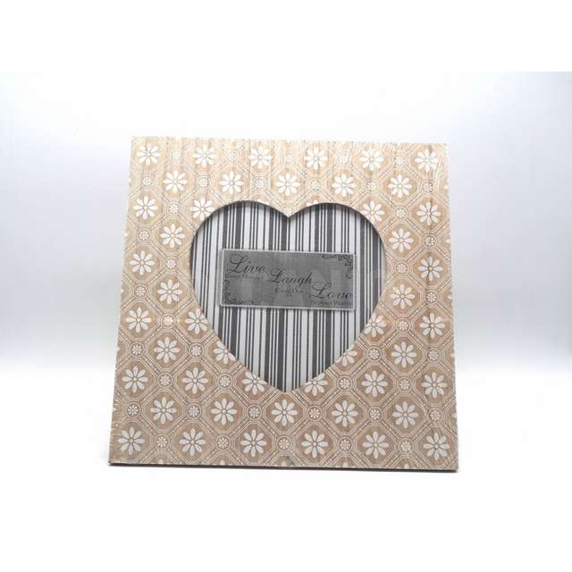 Cornice mdf naturale dis.fiori bianchi 33x30 creare - Principale