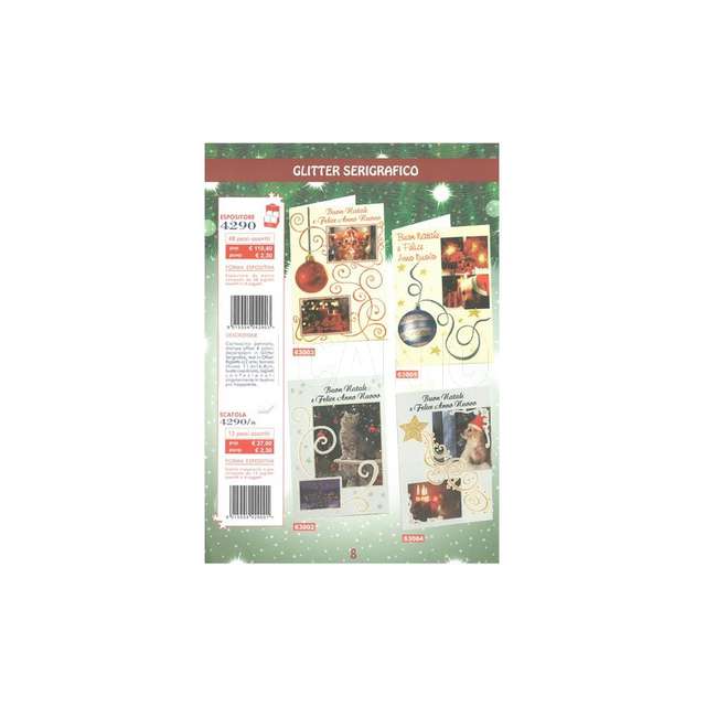 Bigliettini ass. natale glitter serigr.n.edart.-n-4290_n- - Principale