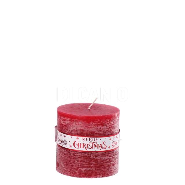 Candela profumata brina rossa natale diam10h10 - Principale