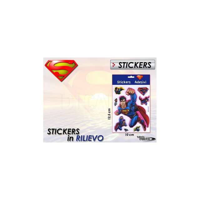 Sticker cm.10x12.5 superman (10) mc - Principale