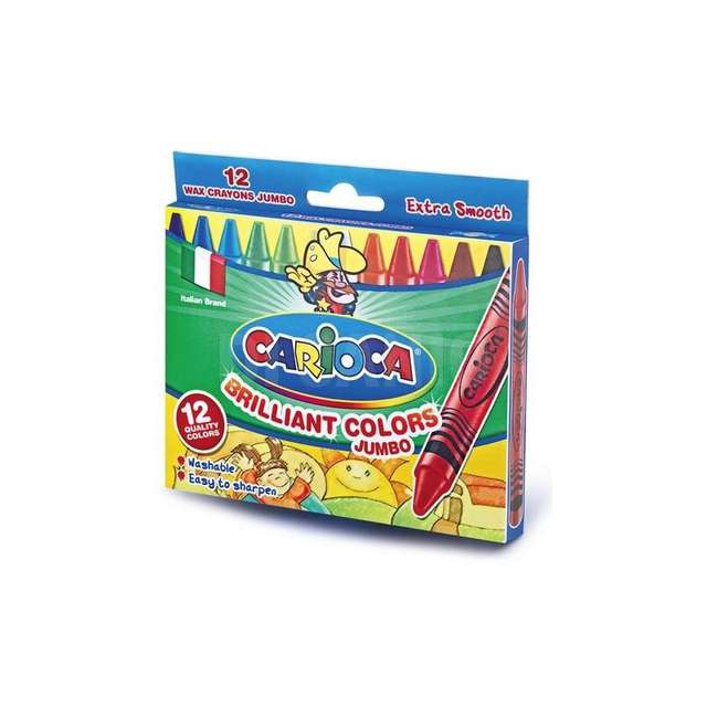 Conf. 12pz pastelli cera jumbo universal carioca - Principale