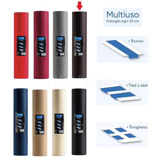 Runner cloth trio marrone 24mx0.40m - Principale