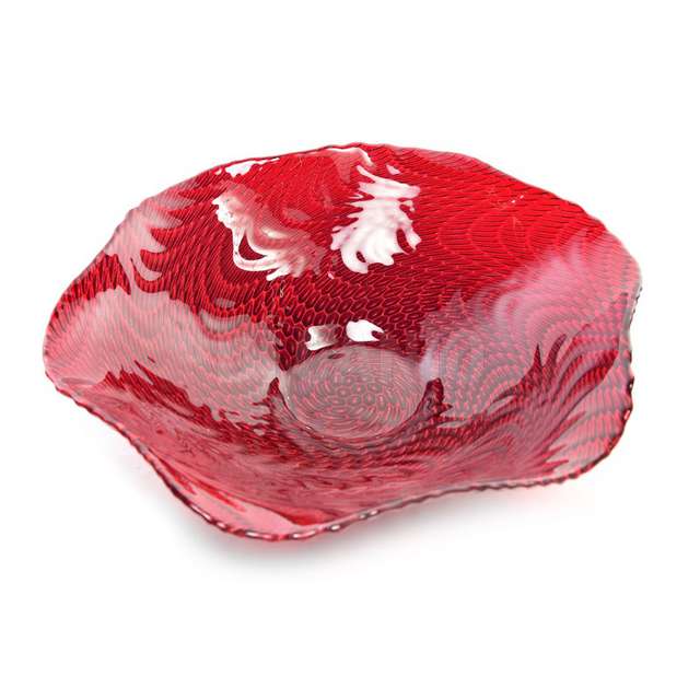 Centrotavola in vetro eva d cm 41 colore rosso glitter - Principale