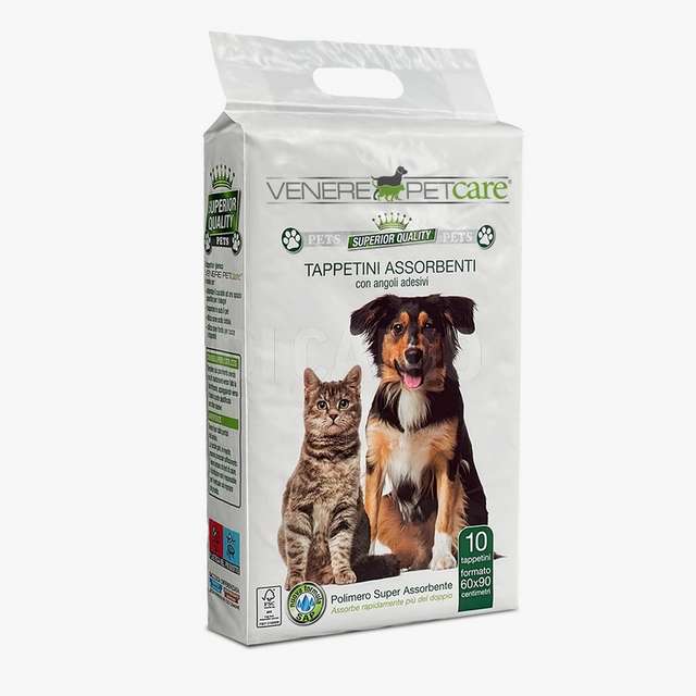 Tappetini assorbenti venere pet cani gatti 10 pezzi 60x90 - Principale