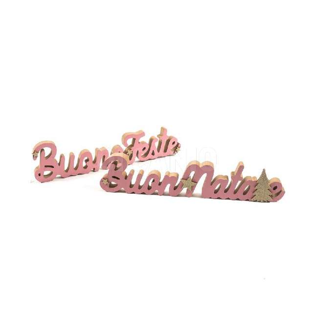 Decorazione natalizia buon natale cm.40x2x10 - Principale