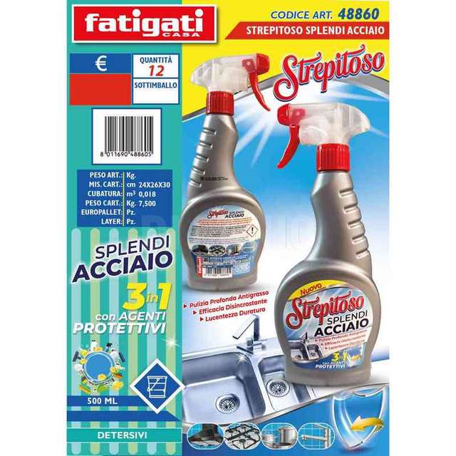 Strepitoso splendi acciaio 500 ml - Principale