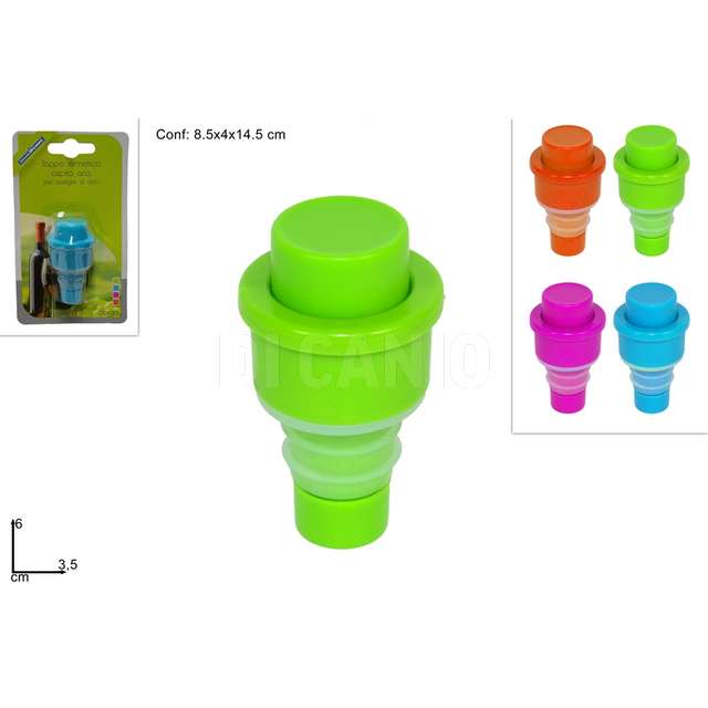 Tappo per bottiglia vino sottovuoto plastica 4col due esse - Principale