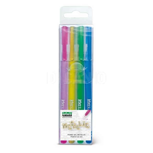 Penna gel metallic set 4 pz lebez - Principale