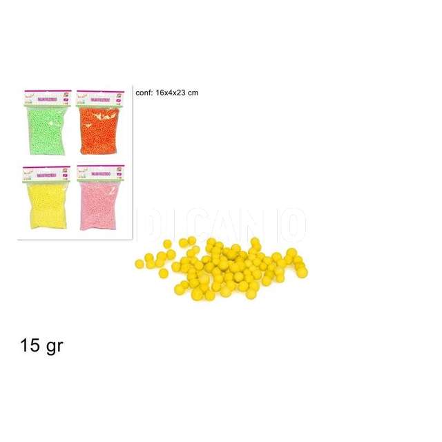 Palline polistirolo busta 15gr 6 colori - Principale