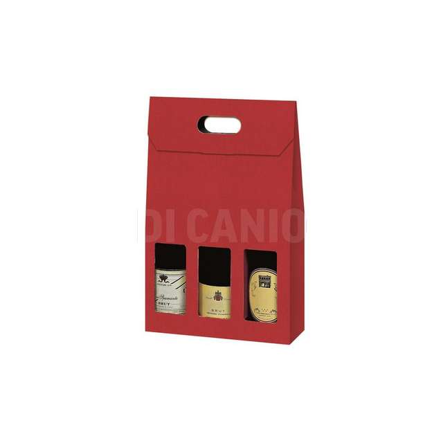 Scatola cartone vino colore rossa_3 posti art.c3-70-10 - Principale