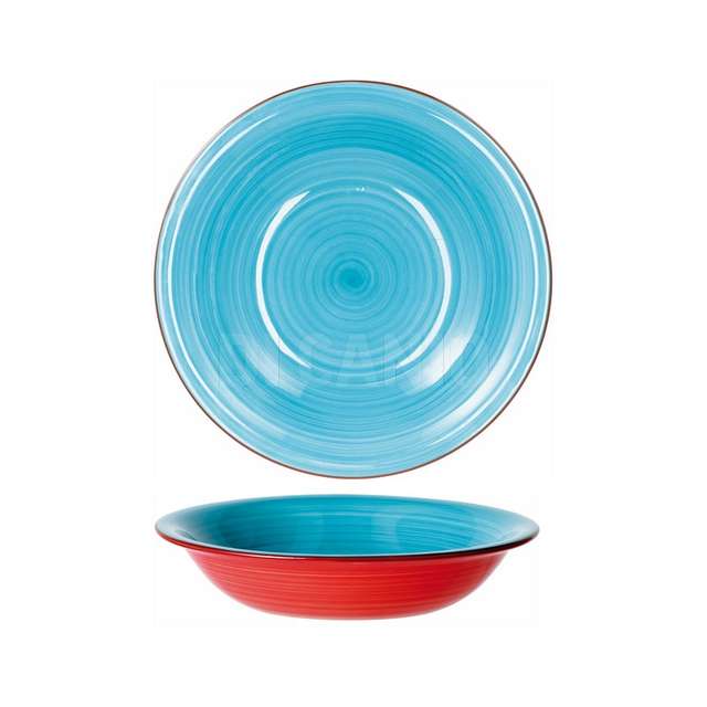 Piatto fondo ceramica linda azzurro dm.2 - Principale
