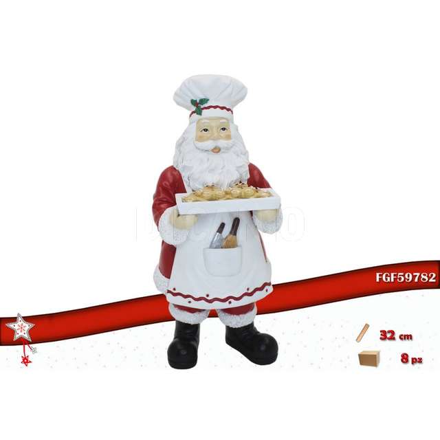 Babbo natale decorativo in poliresina cm,32 - Principale