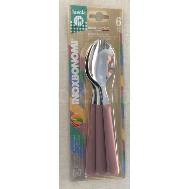 Blister 6 pz cucchiaio pastello rosa anttico - Principale
