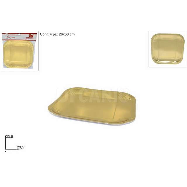 Piattini quadrati 4pz 23.5x23.5 d.e.9?.gi001687 - Principale