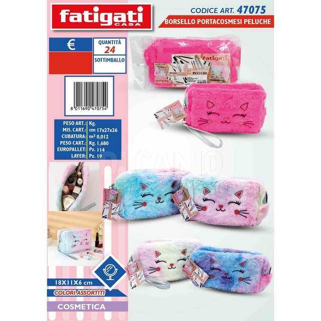 Borsello portacosmesi peluche 18x11 - Principale