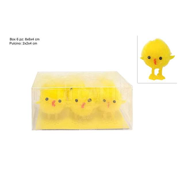 Set 6 pz pulcini in box pvc - Principale