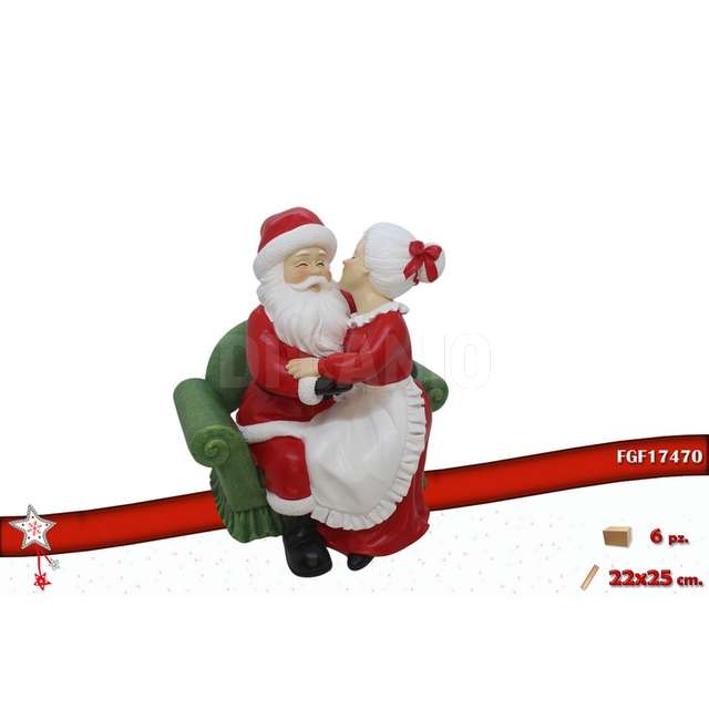 Babbo e mamma natale poliresina 22x21x325 - Principale