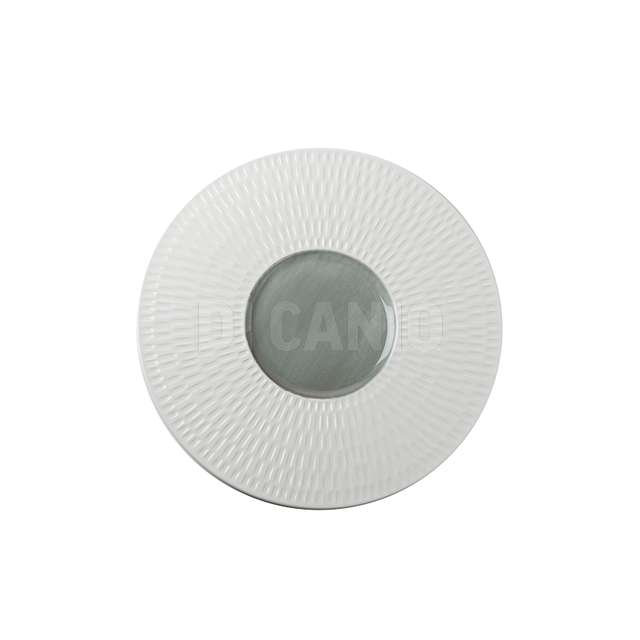 Piatto presentazione cm.30.5x1.5 int. cm.12.5 touch me grigio - Principale