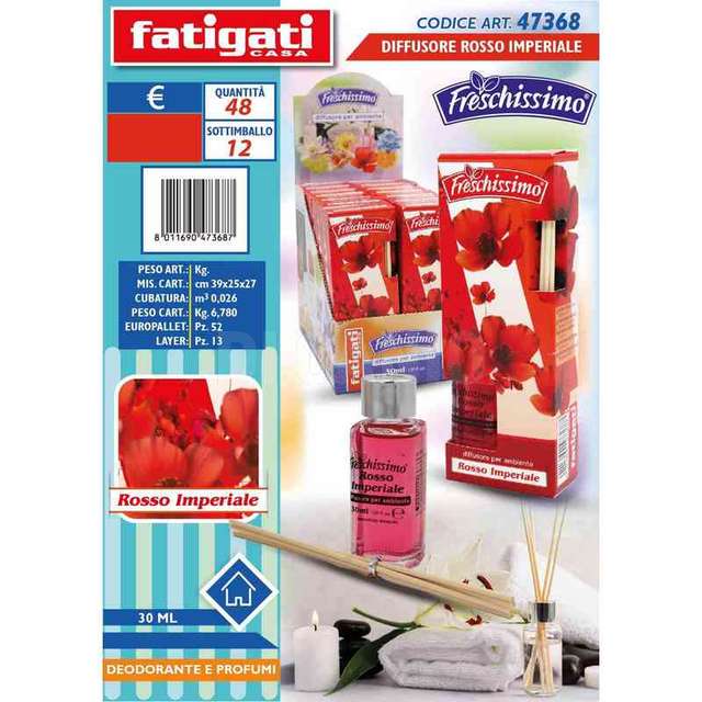 Diffusore 30 ml rosso imperiale freschissimo - Principale