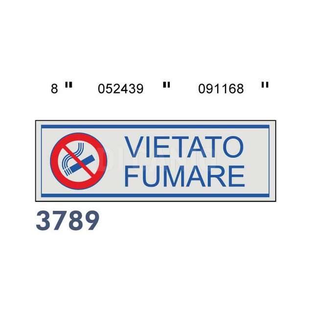 Targhetta vietato fumare cm.15x15 gicos - Principale