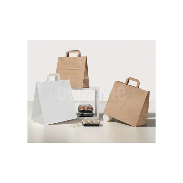 Sacchetto take away bianca piatta 32+17x29 sa86a0119biancp - Principale