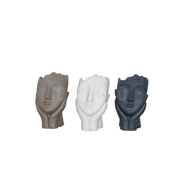 Vaso ceramica head cm.27x21x34.5 - Principale