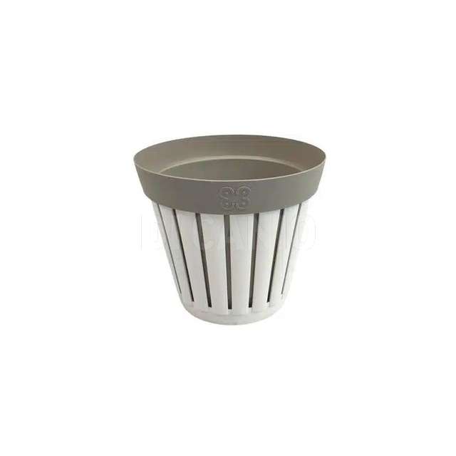 Vaso linea kreta diam.30 bianco-tortra chiaro - Principale