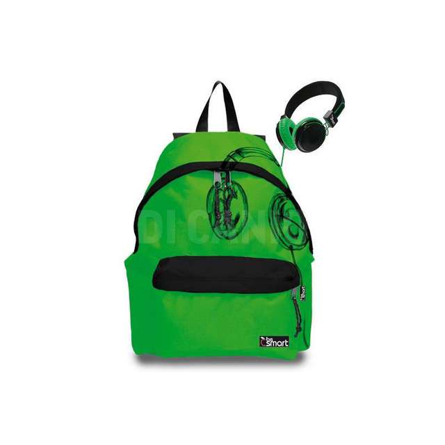 Zaino besmart con cuffie verde gesco - Principale