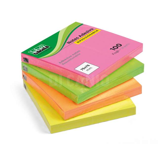 Memostick 100 fogli neon 76x76 lebez - Principale