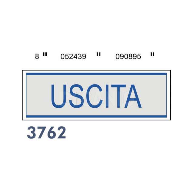 Targhetta uscita cm.15x5 (10) gicos - Principale