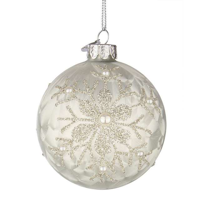 Sfera vetro camilla bianco diametro 80 - Principale