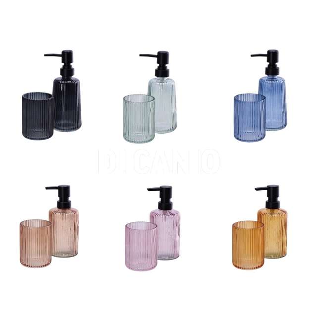 Set 2 pezzi da bagno vetro - Principale