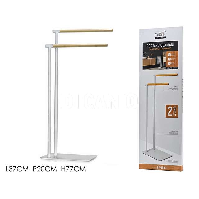 Portasciugamani 2 posti cm.37x20x77 - Principale
