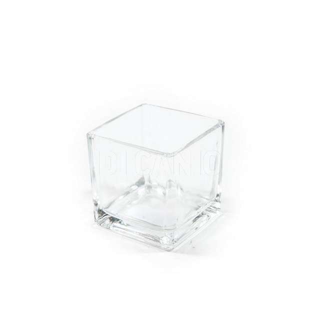Portacandela cubo in vetro 6x6xh.6cm - Principale