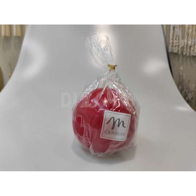 Candela sfera lucid dm. 10 cm.colore rosso e - Principale