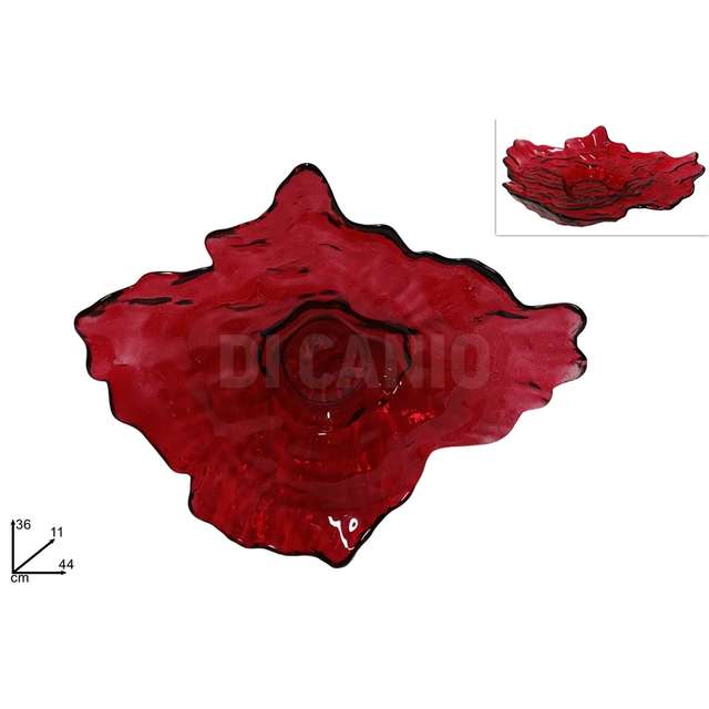 Centrotavola vetro rosso - Principale